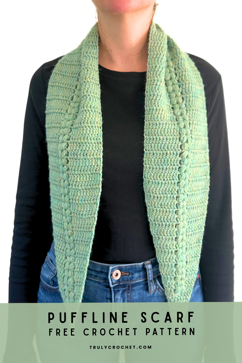 Puffline Scarf - Free Crochet Pattern
