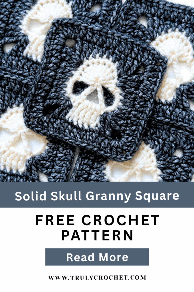 Solid Skull Granny Square Free Crochet Pattern Truly Crochet